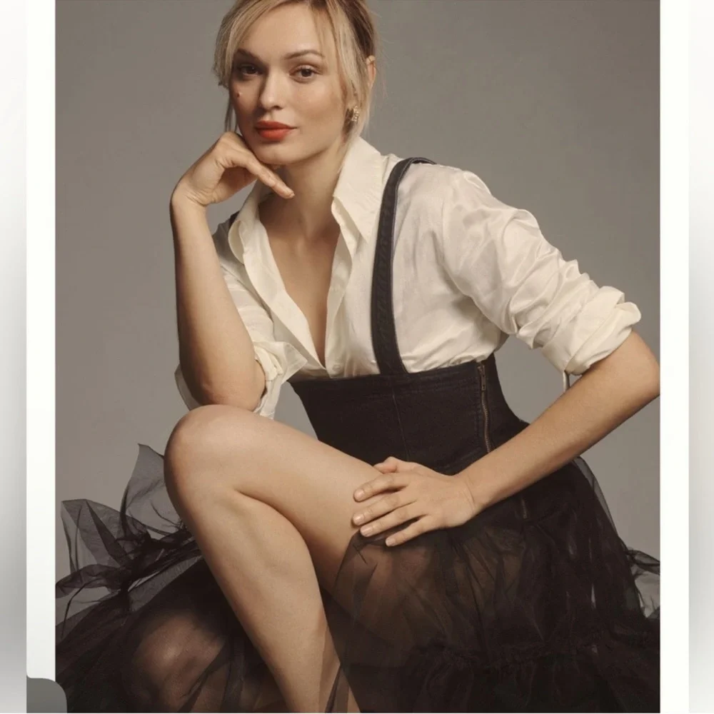 Pilcro Black Tulle Layered Dress - Picture 2 of 10